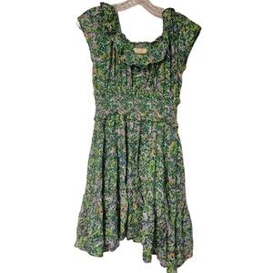 CROLLA Green Floral Summer‎ Dress Size 38 Lightweight Cottage-Core Romantic